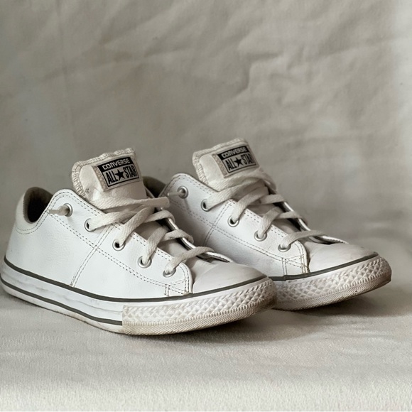 Converse All Star Madison Leather Sneaker Junior Unisex White 654220C Size 3 Low - Picture 9 of 10